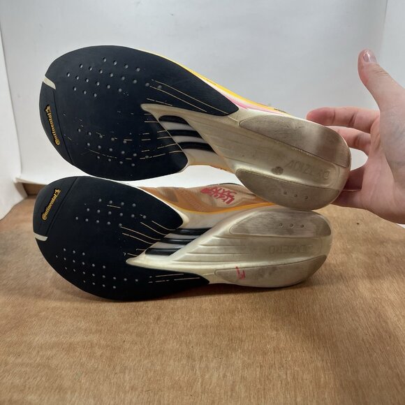 Adidas Adizero Adios Pro 2 NYC 2021 Halo Ivory Pink Solar Gold Mens Size 10 - Picture 7 of 9